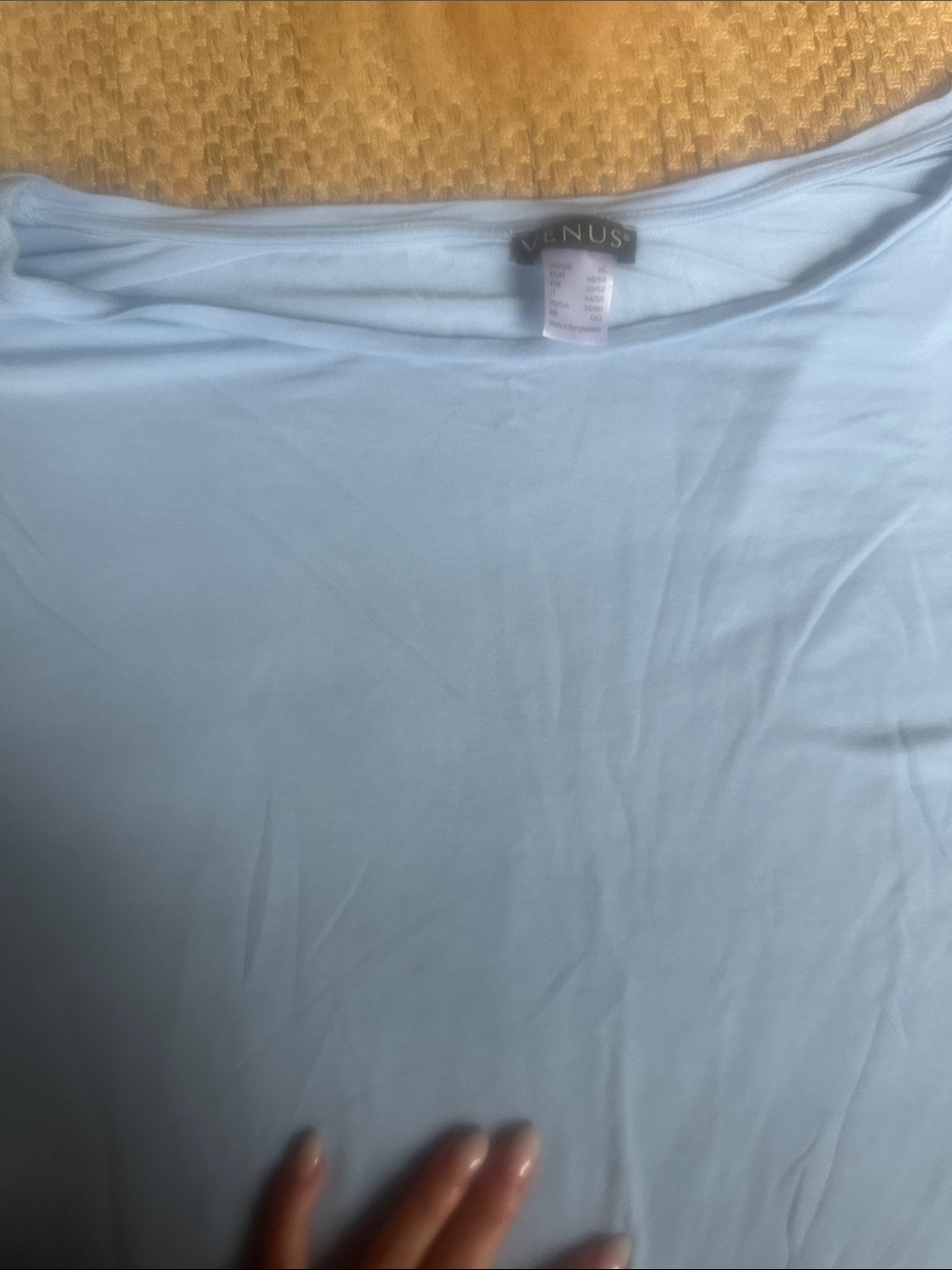 VENUS Pale Blue Short Sleeve Crew Neck Tee